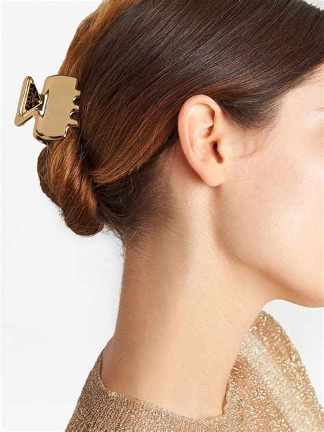 prada hairclips|Prada claw clips.